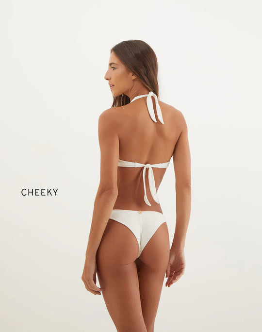 Load image into Gallery viewer, Firenze Becky Cheeky Bikini Bottom White - Bikini Bottom

