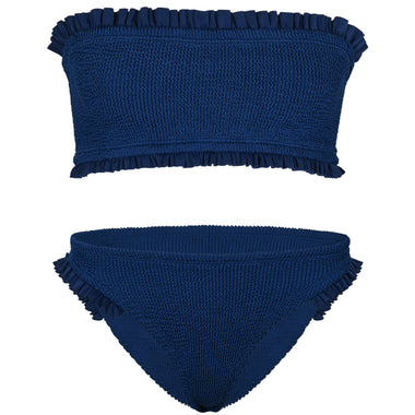 Tracey Frill Bikini Navy - ONE SIZE - Bikini