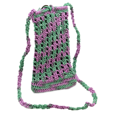 Crochet Mobile Holder Pouch Lilac Multi - Mobile Phone Charms & Straps