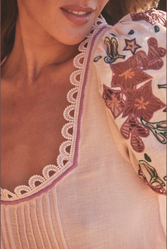 Load image into Gallery viewer, Aalto Embroidered Top - Top
