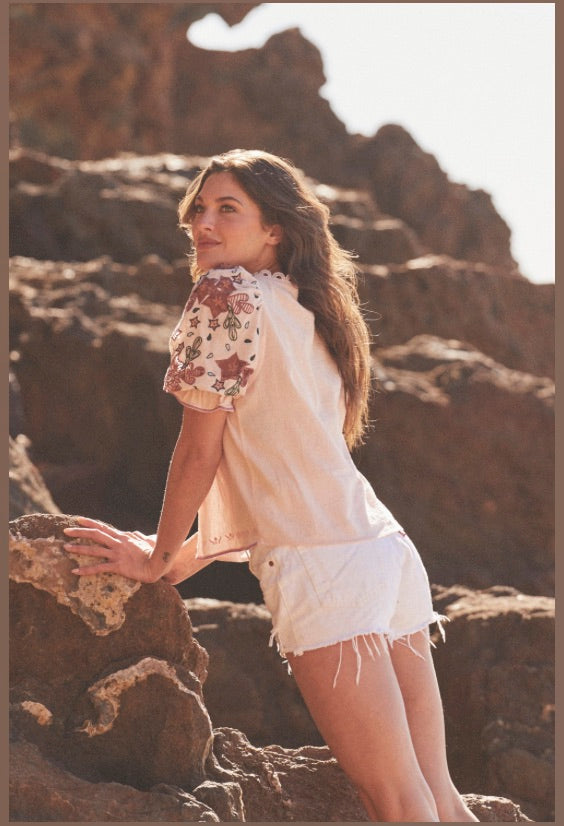 Load image into Gallery viewer, Aalto Embroidered Top - Top
