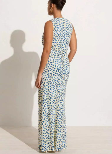Acacia Midi Dress Gita Floral Blue - Dress