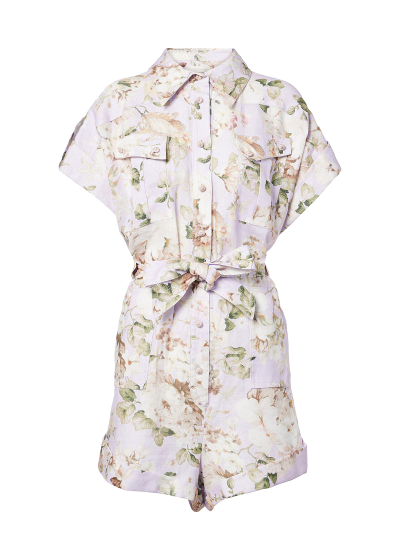 Acacia Pocket Playsuit Lilac Floral