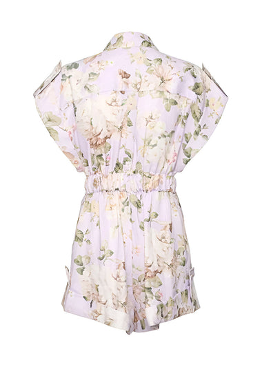 Acacia Pocket Playsuit Lilac Floral - Playsuit