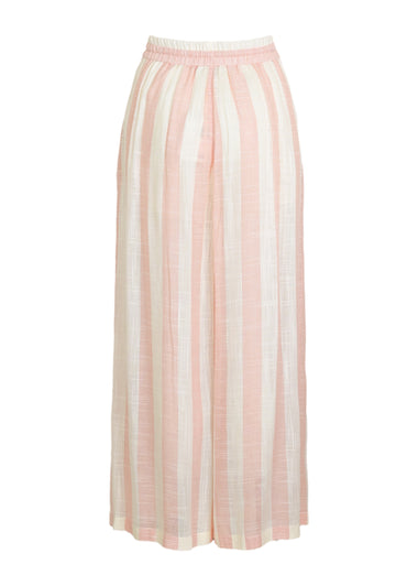 Acacia Wide Leg Pink Cream Stripe - Trousers