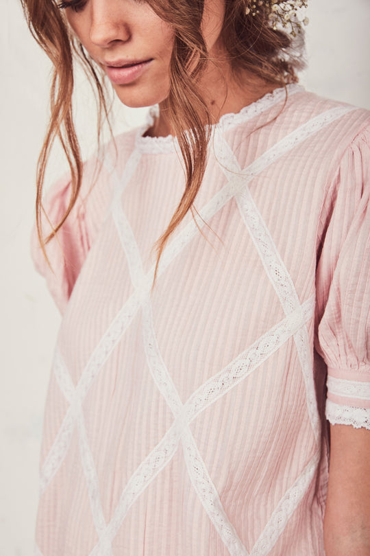 Addie top Pearly pink