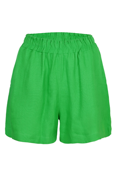 Green Linen Shorts