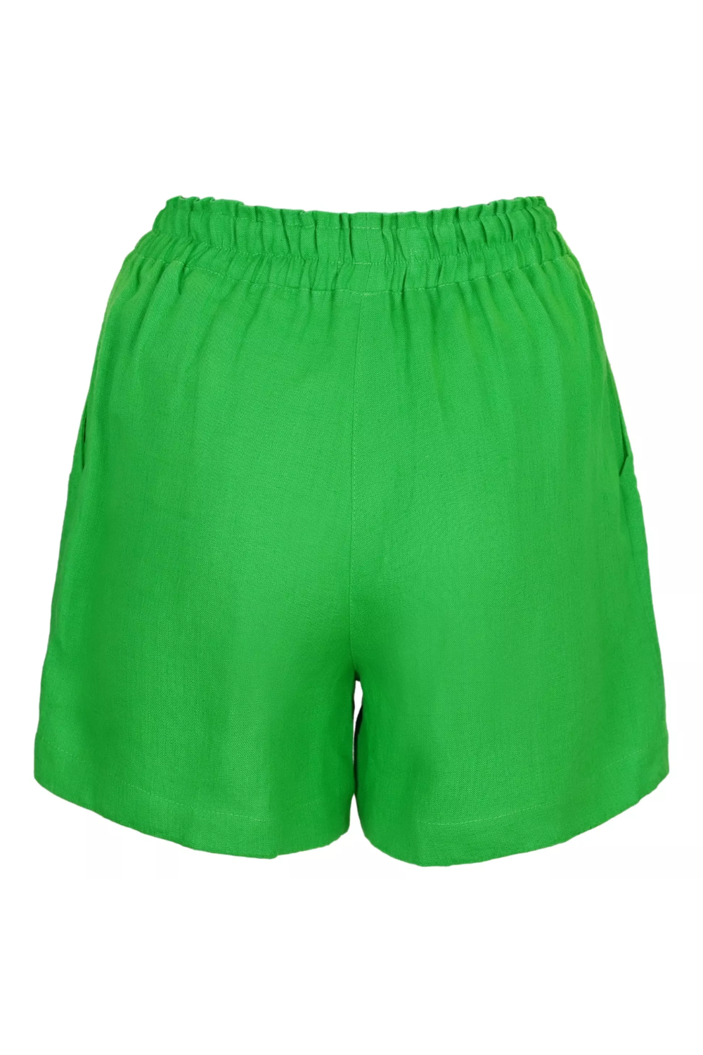 Green Linen Shorts