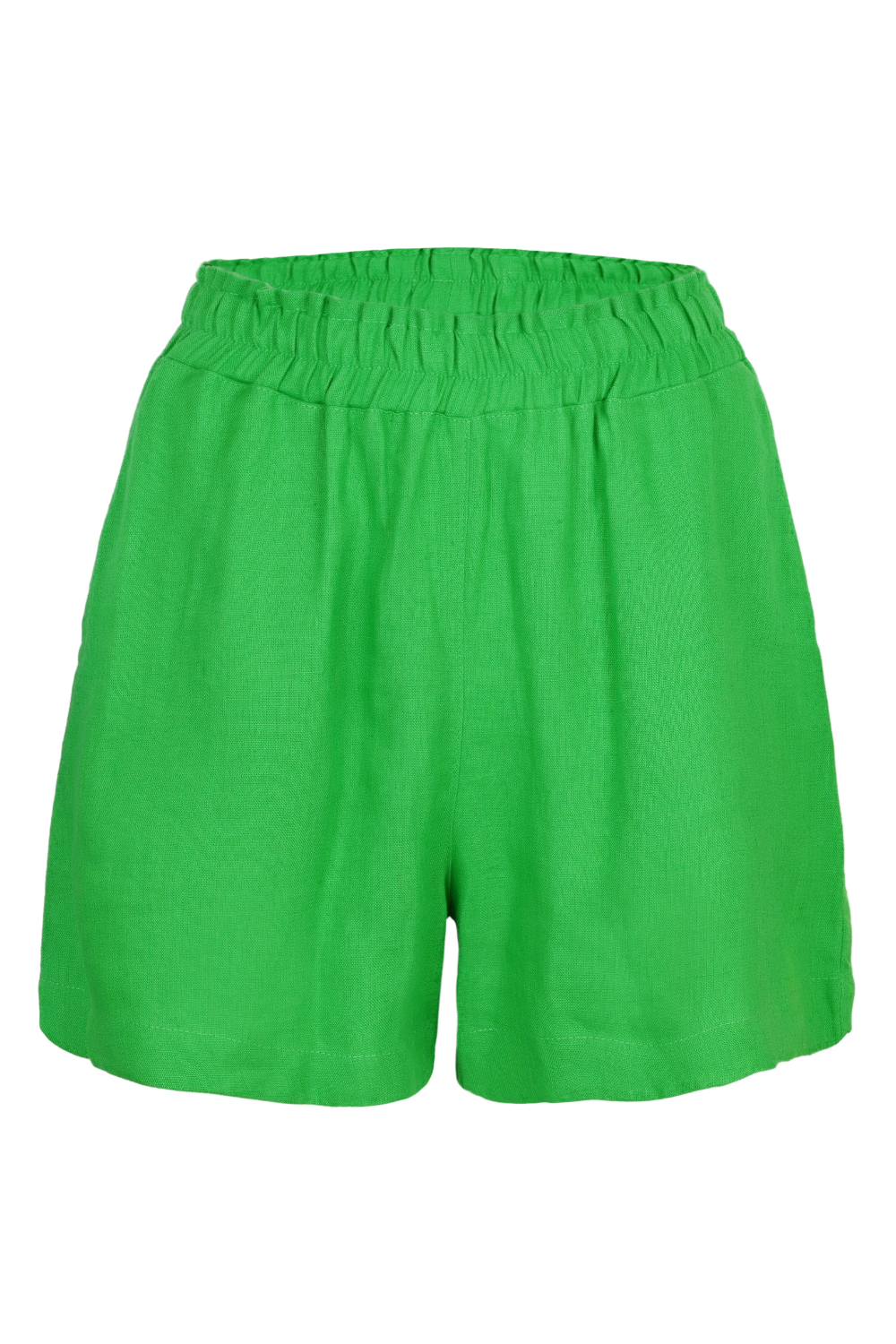 Green Linen Shorts
