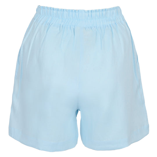 Load image into Gallery viewer, Light Blue Linen Shorts - Shorts
