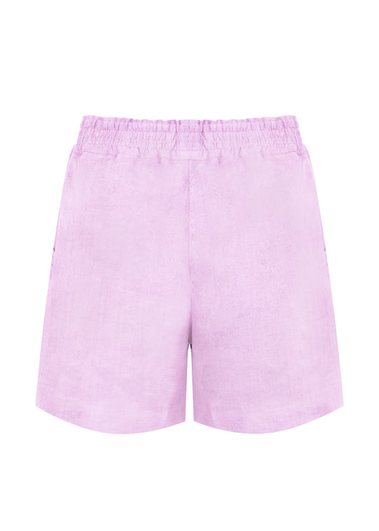 Light Pink Linen Shorts