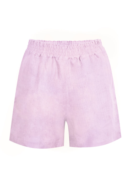 Light Pink Linen Shorts