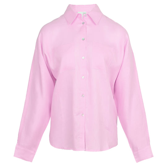Light Pink Linen Shirt - Top
