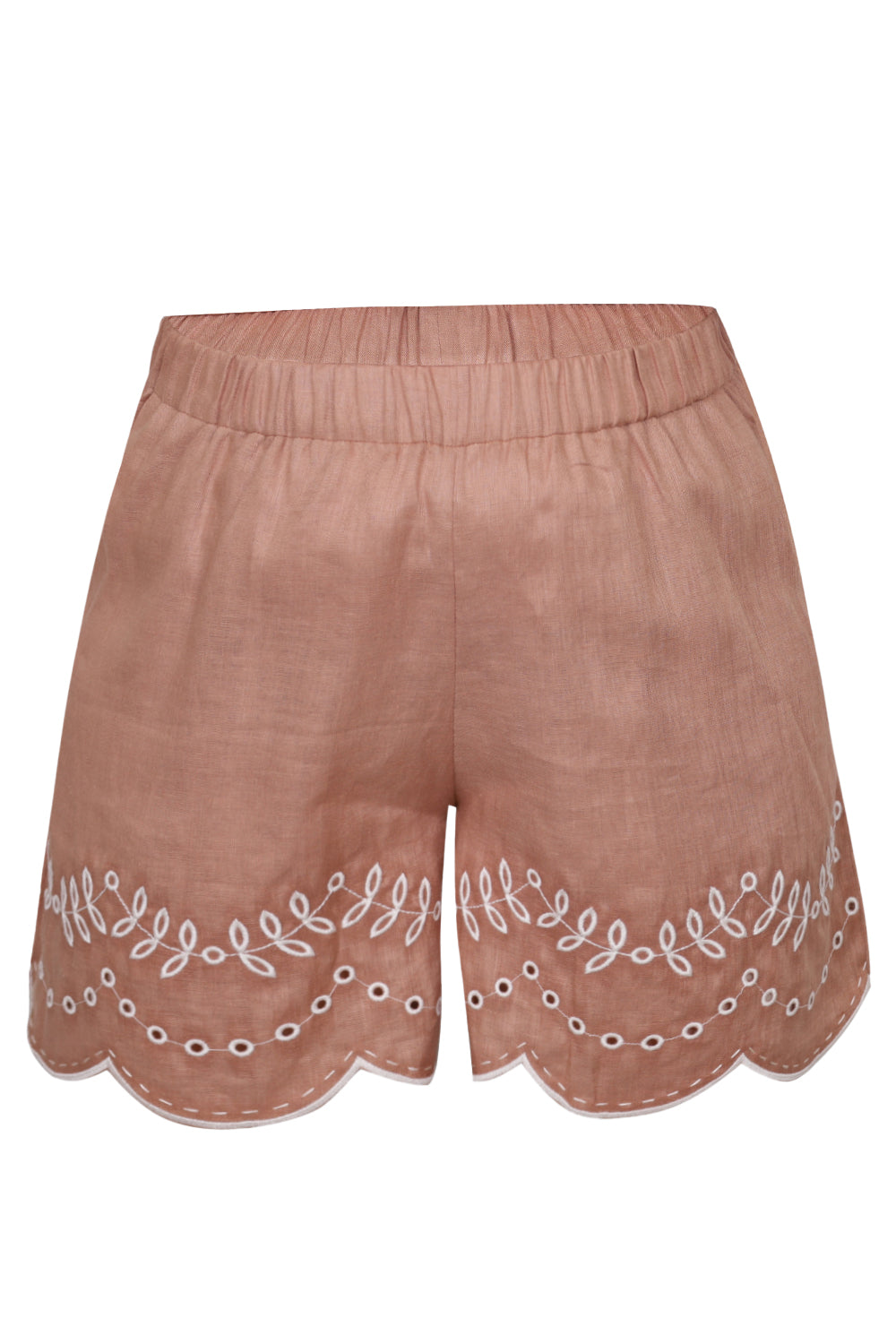 Load image into Gallery viewer, Mocha Linen Set with Leaves Embroidery
