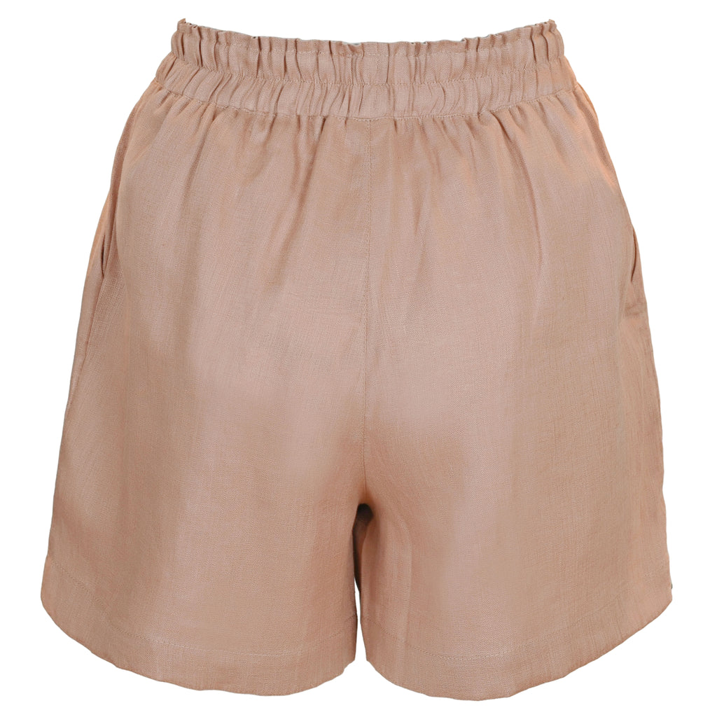 Blue linen shorts on sale