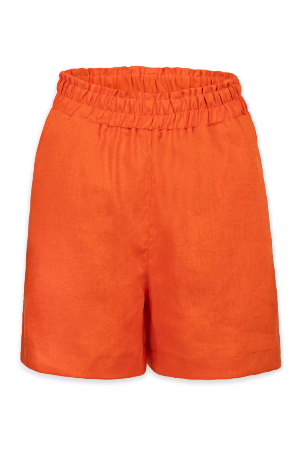 Load image into Gallery viewer, Neon Orange Linen Shorts
