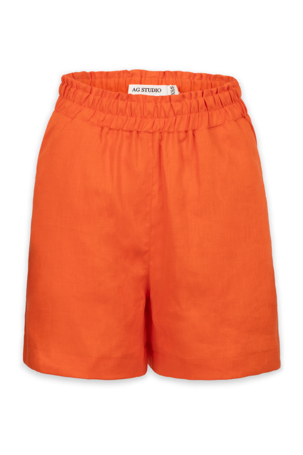 Load image into Gallery viewer, Neon Orange Linen Shorts
