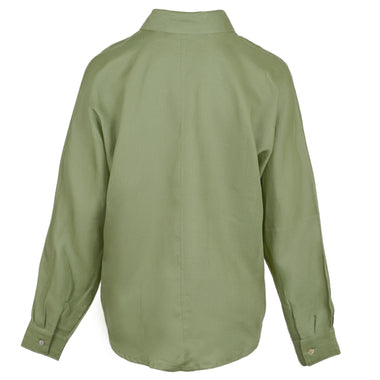 Olive Linen Shirt - Top