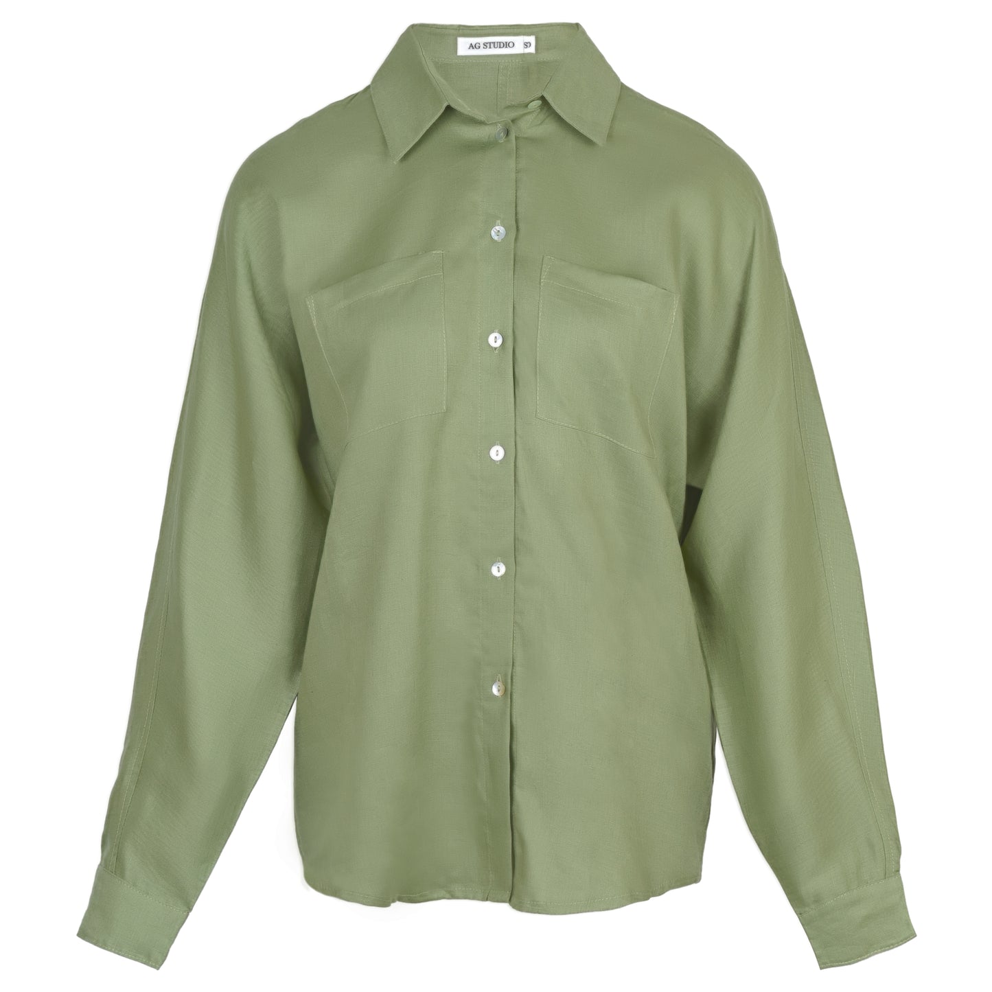 Load image into Gallery viewer, Olive Linen Shirt - Top
