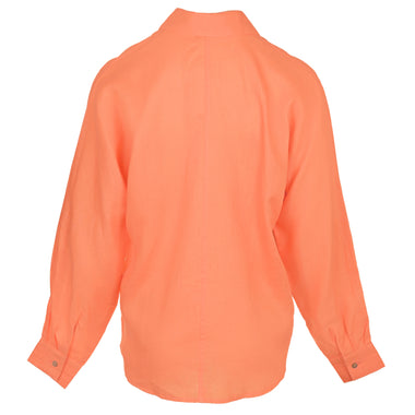 Orange Linen Shirt - Top