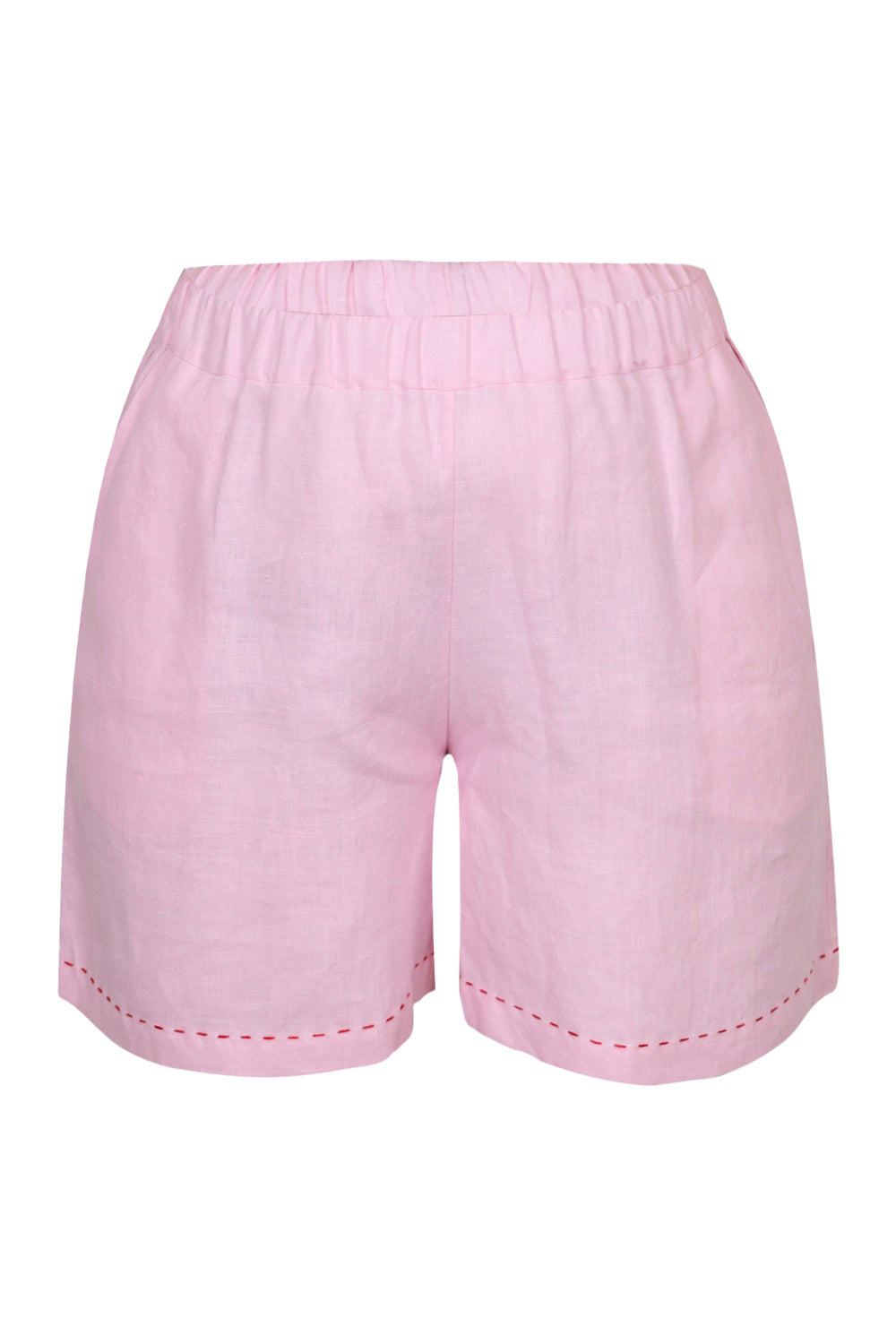 Load image into Gallery viewer, Pink Linen Set with Flower Embroidery
