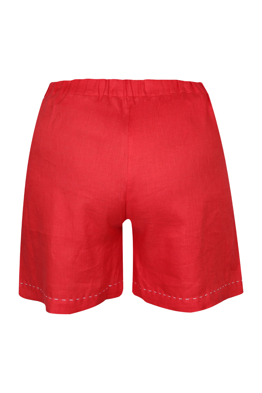 Load image into Gallery viewer, Red Linen Set with Flower Embroidery
