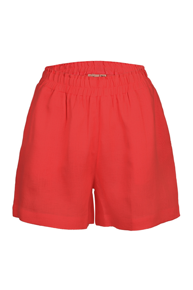 Red Linen Shorts