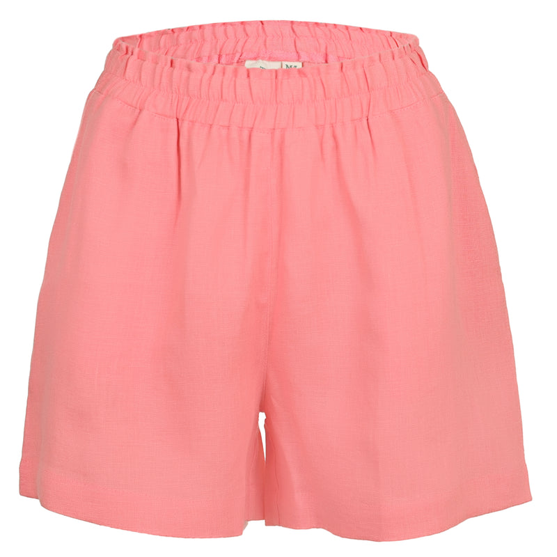 Pink Salmon Linen Shorts