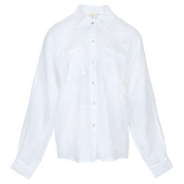 White Linen Shirt - Top