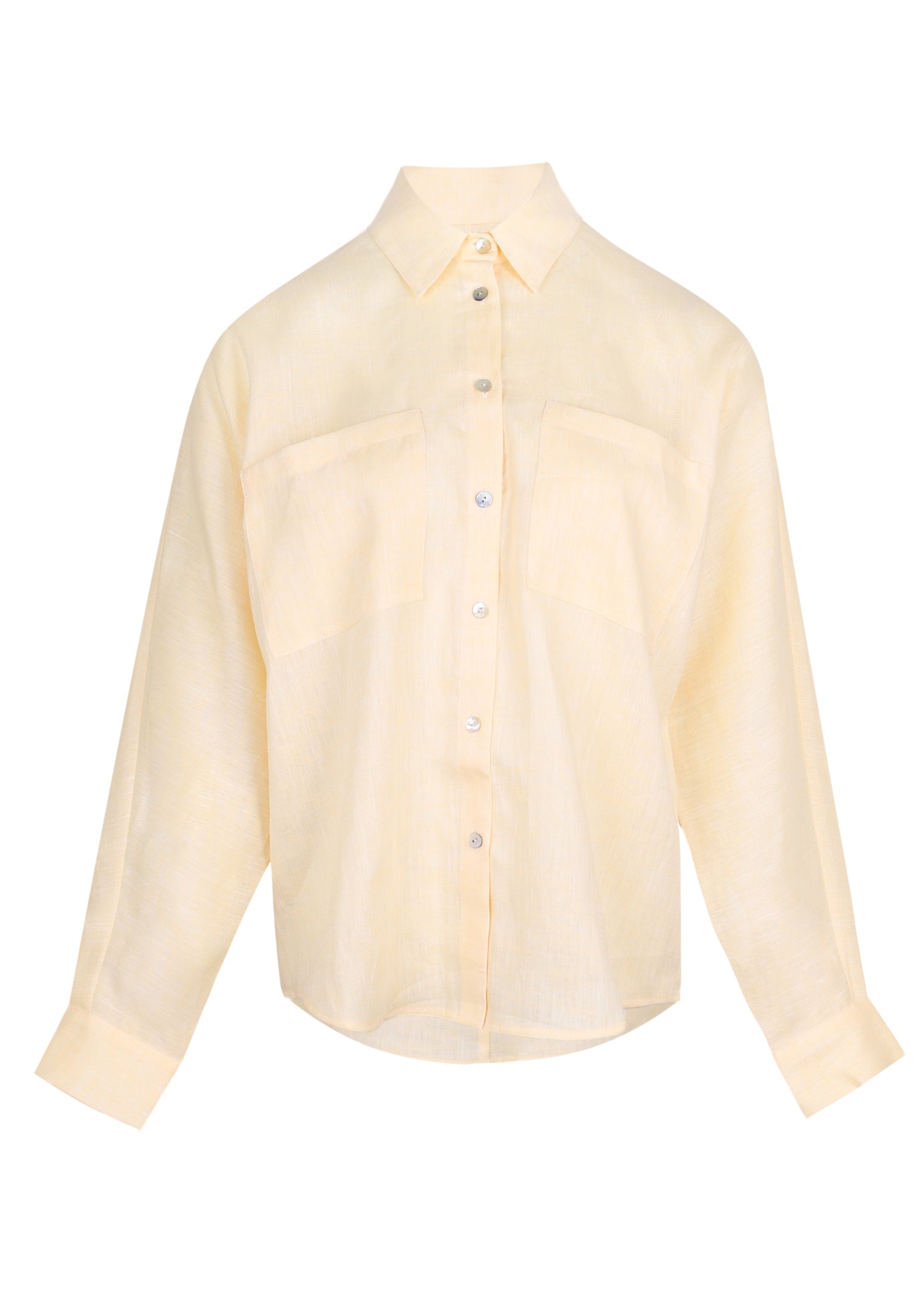 Load image into Gallery viewer, Yellow Melange Linen Shirt
