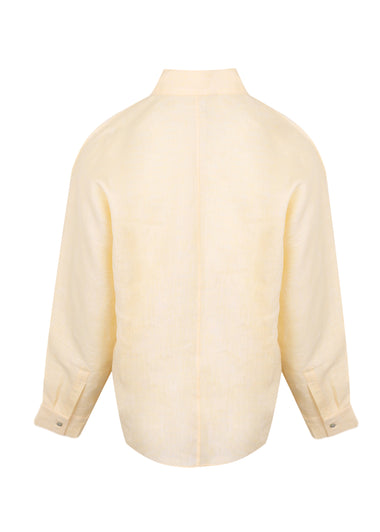 Yellow Melange Linen Shirt