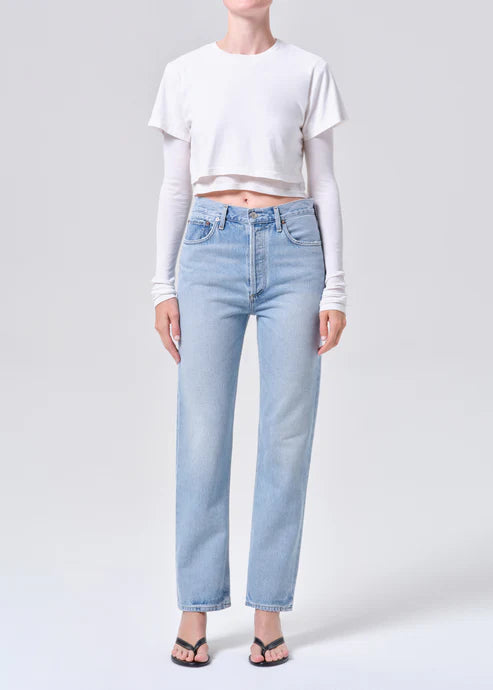 Load image into Gallery viewer, 90&amp;#39;s Pinch Waist High Rise Staright In Addition
