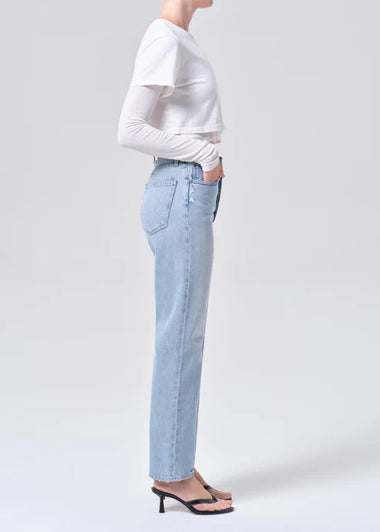 90's Pinch Waist High Rise Staright In Addition