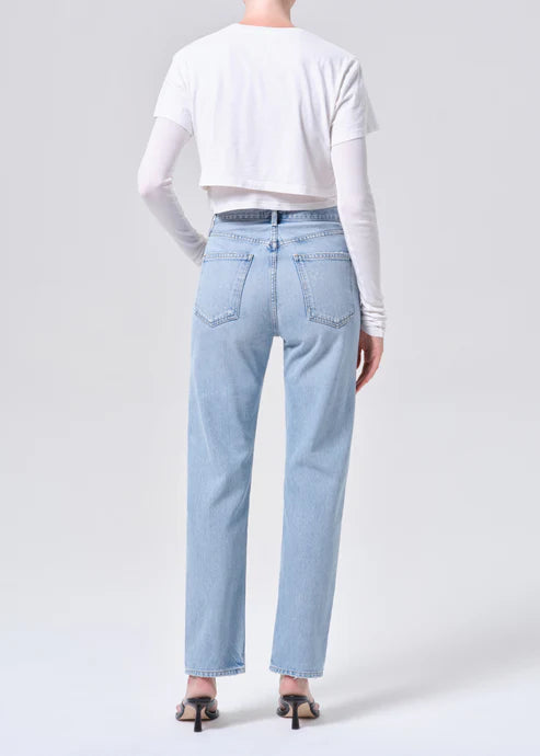 Load image into Gallery viewer, 90&amp;#39;s Pinch Waist High Rise Staright In Addition
