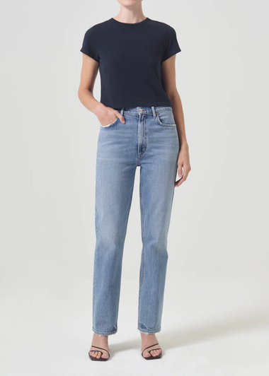 High Rise Stovepipe In Quiver - Bottoms