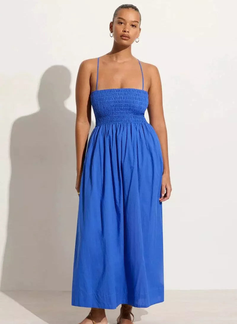 Agolde Midi Dress Sicilian Blue