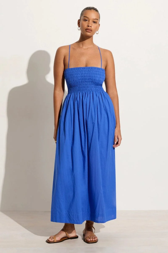 Load image into Gallery viewer, Agolde Midi Dress Sicilian Blue

