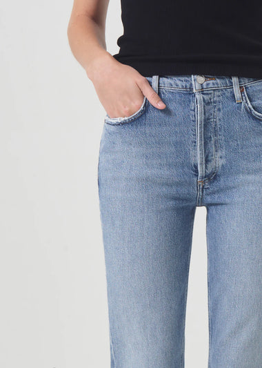 Riley High Rise Straight Crop In Quiver - Bottoms