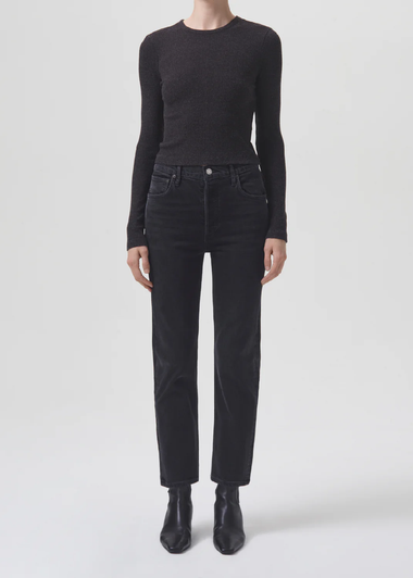 Riley High Rise Long Straight In Panoramic - Bottoms