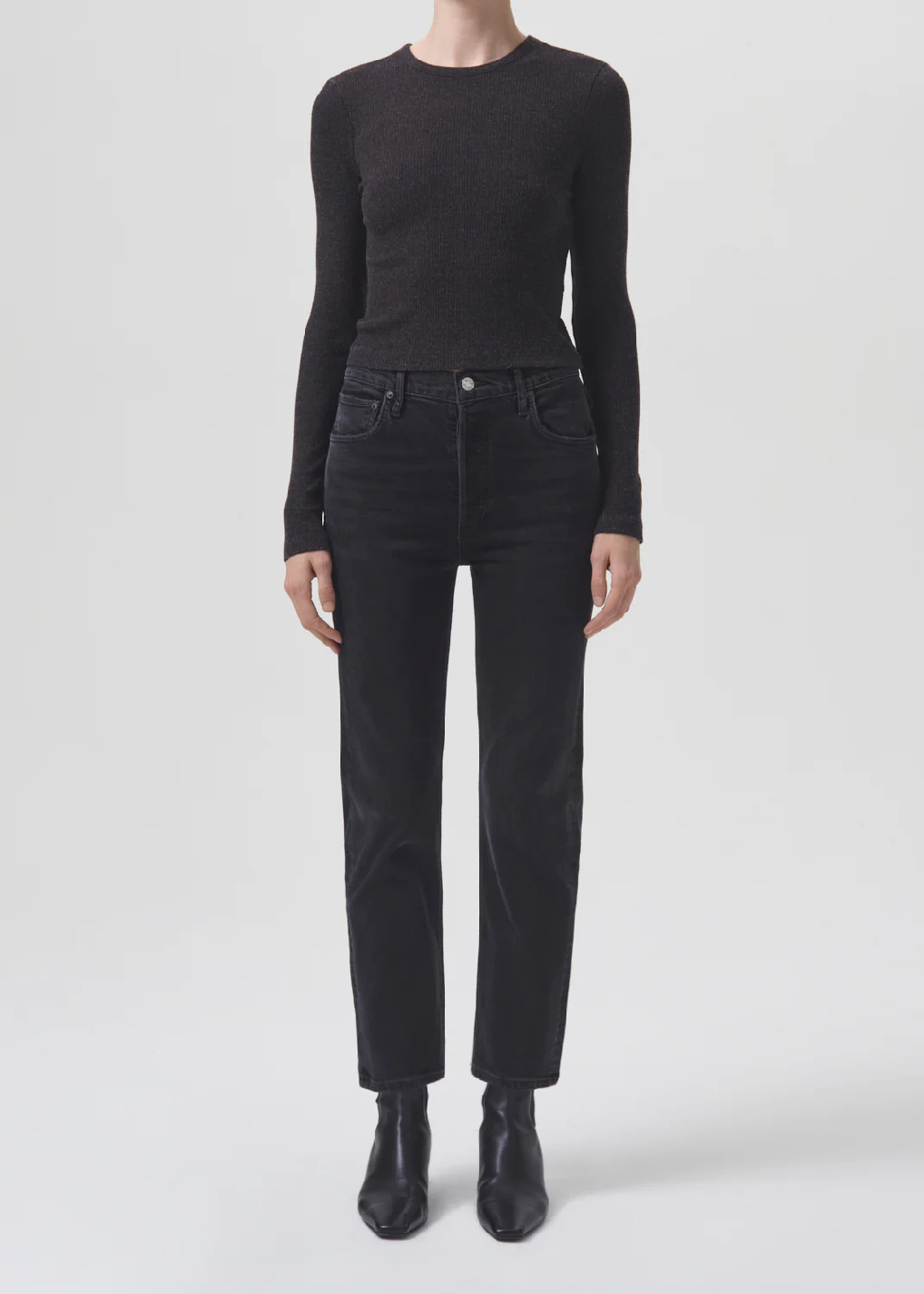 Load image into Gallery viewer, Riley High Rise Long Straight In Panoramic - Bottoms
