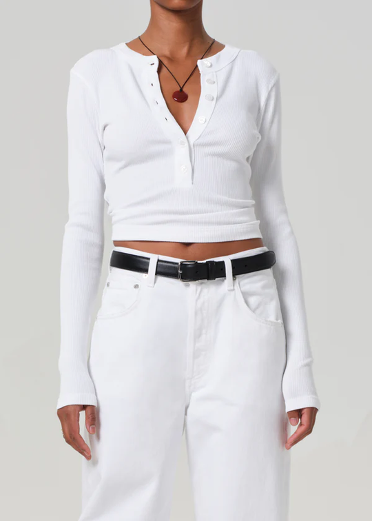 Varra Henley Top White