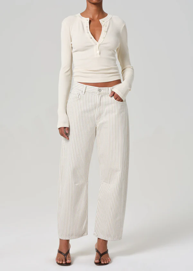 Varra Henley Top Beige