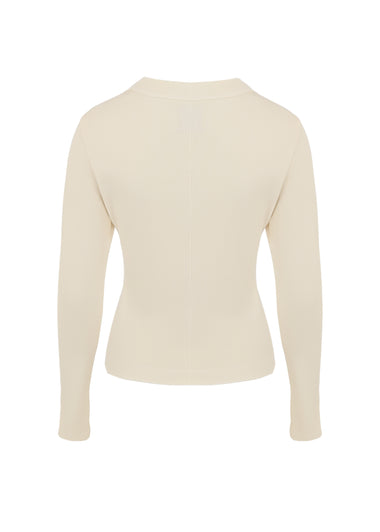 Varra Henley Top Beige