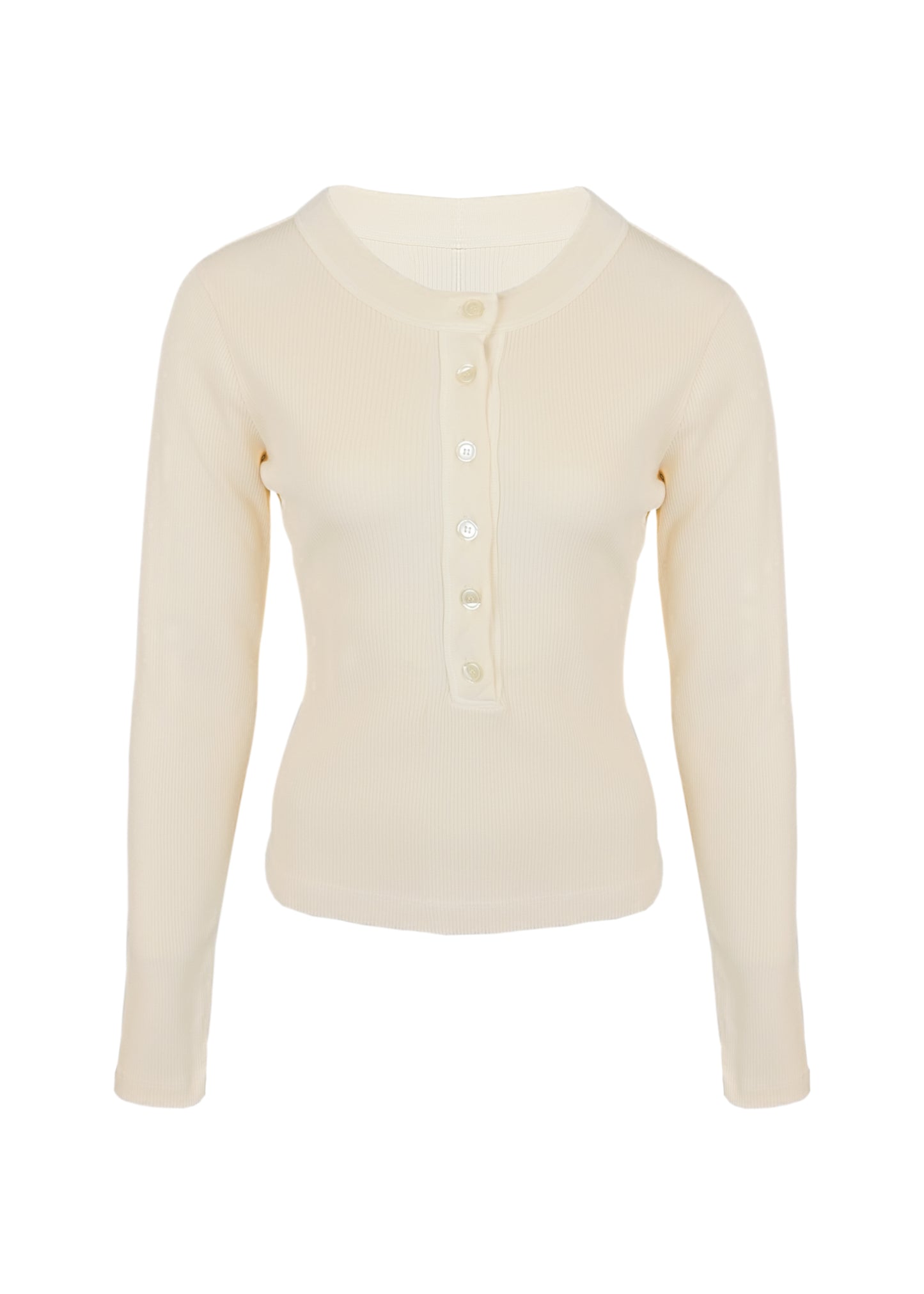 Varra Henley Top Beige