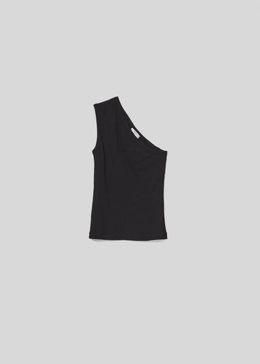 Yasmin Asymmetric Tank Black - Top