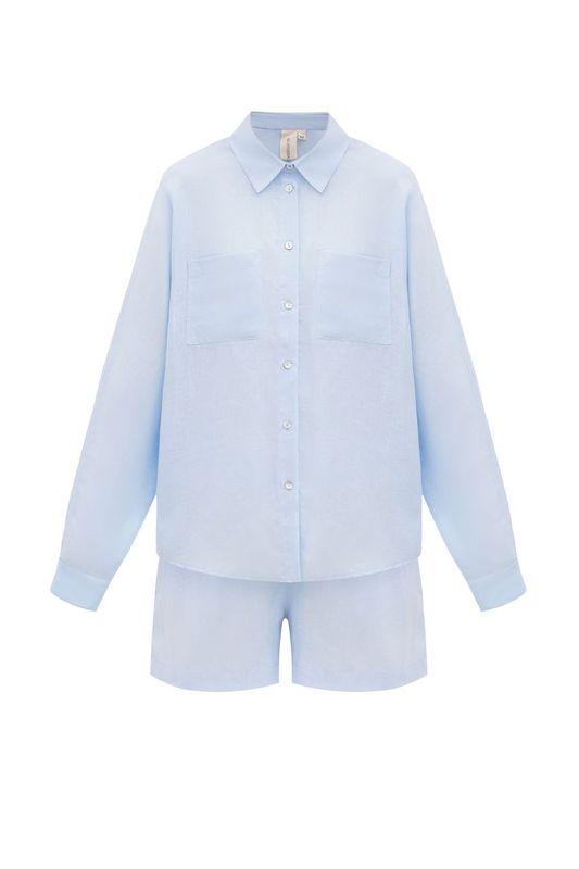 Baby Blue Linen Shirt