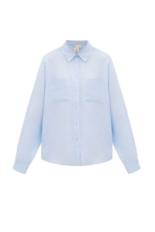 Baby Blue Linen Shirt