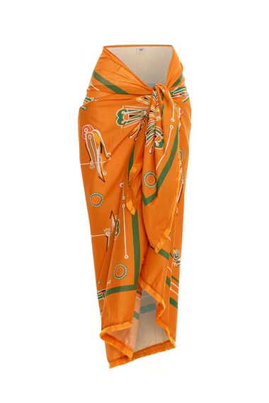 Fringe Sarong in Orange