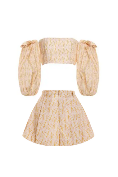 Matching Shorts & Top Set in Blush