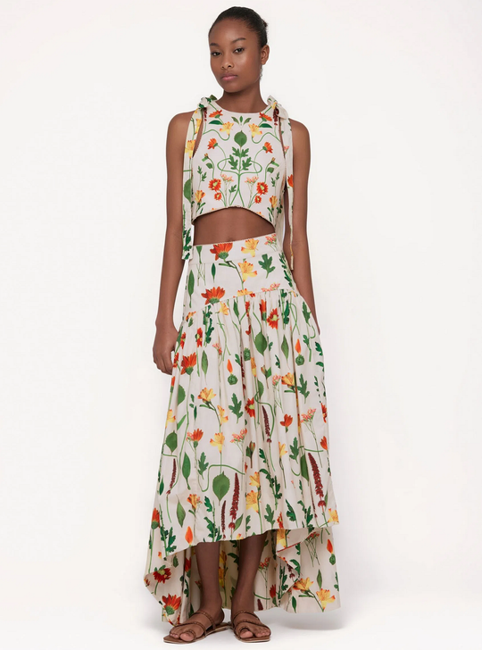 Beautiful crop top and long skirt sale